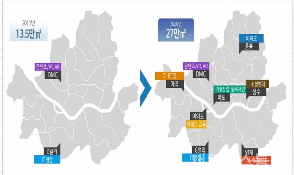 서울시가 스타트업-대기업을 매칭 세계 시장 동반진출을 지원할 기술창업공간 (위치도=서울시)