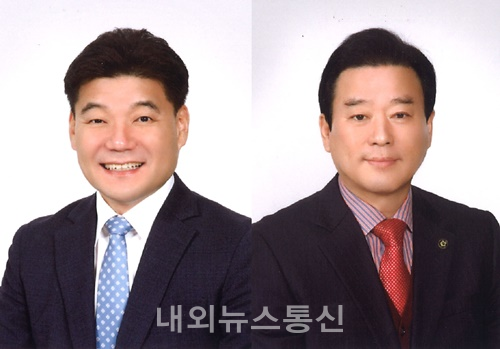 왼쪽부터 김기준 후보(前 언론인), 김창호 후보(前 영동군 부군수)