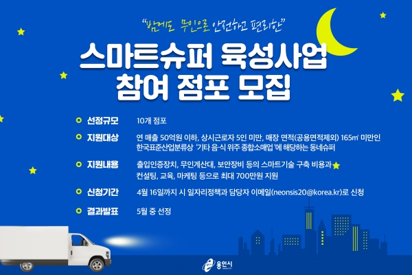 스마트수퍼 육성사업 참여 점포 모집 홍보 배너(자료제공=용인시)