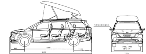 자동차 천정면을 절개하고 천정을 높여 개방할 수 있는 구조인 '팝업 루프' (사진=nbn DB)