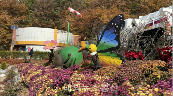 ▲ 대구 동구 봉무공원 내 나비 조각상 모습 ( 사진 = 한유정 기자)