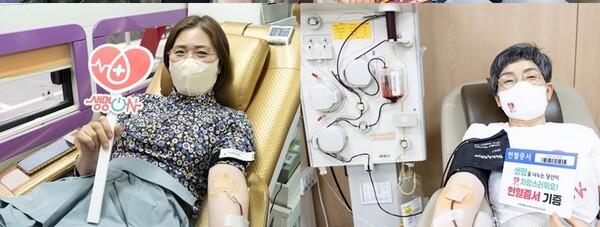지난달 18일부터 1일까지 생명나눔 헌혈 캠페인 생명ON을 진행했던 모습.(사진=신천지예수교회)