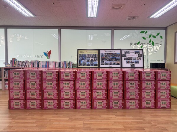 ▲목포시 드림스타트는 지난 24일 관내 드림스타트 대상 200가구에 김장김치를 전달했다.(사진제공=목포시)